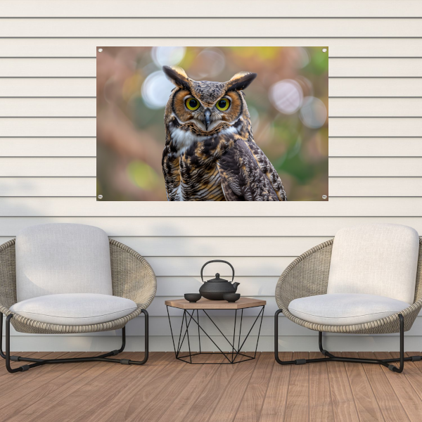 Alert Oog van de Natuurlijke Uil tuinposter