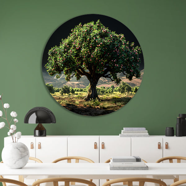 Appelboomgaard met bergen forex muurcirkel