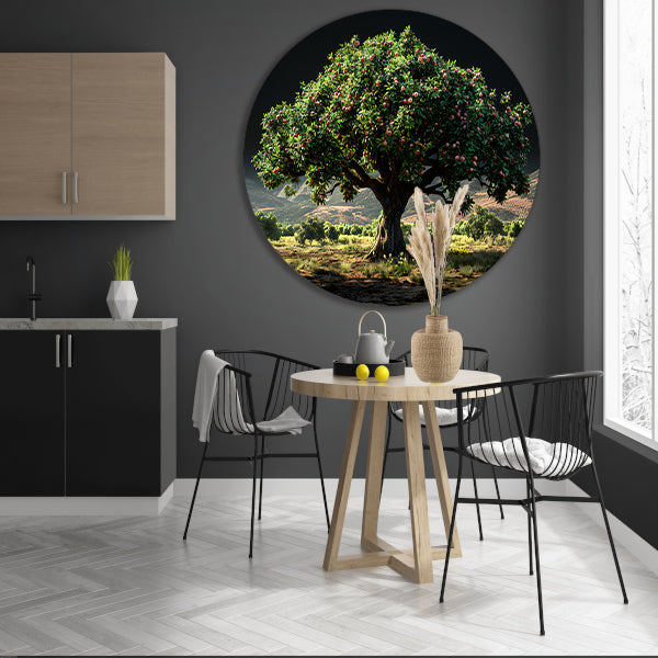 Appelboomgaard met bergen forex muurcirkel