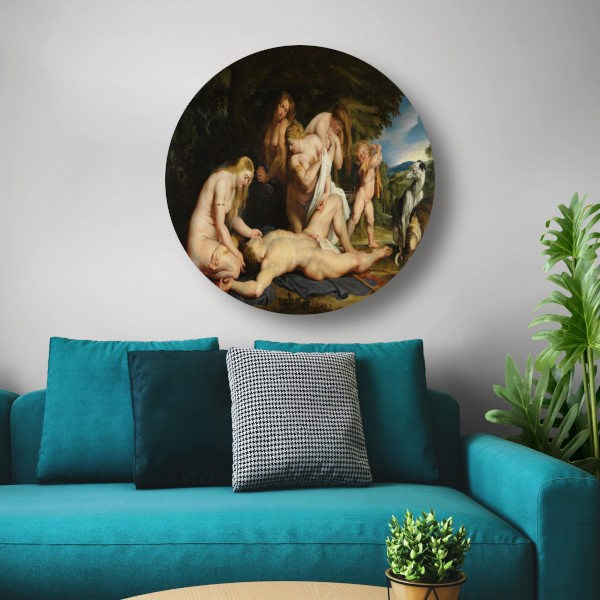 De dood van Adonis - Peter Paul Rubens forex muurcirkel