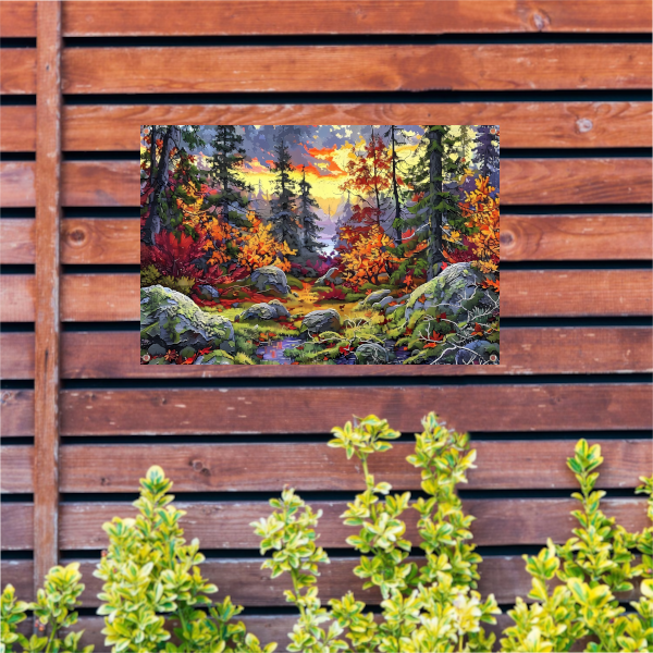 Avondschemering in het bos - Van Gogh tuinposter