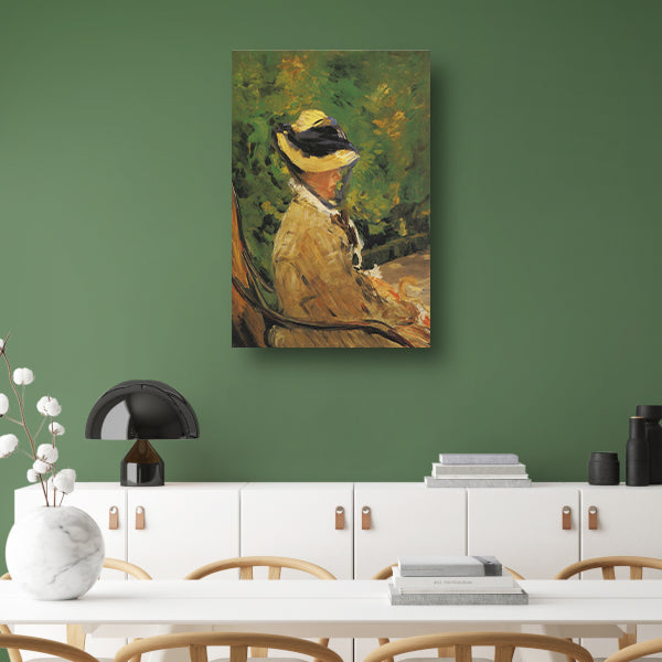 Mevrouw Édouard Manet in de Bellevue-tuin - Édouard Manet poster
