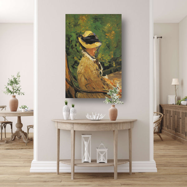Mevrouw Édouard Manet in de Bellevue-tuin - Édouard Manet poster