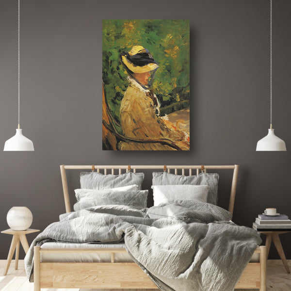 Mevrouw Édouard Manet in de Bellevue-tuin - Édouard Manet poster