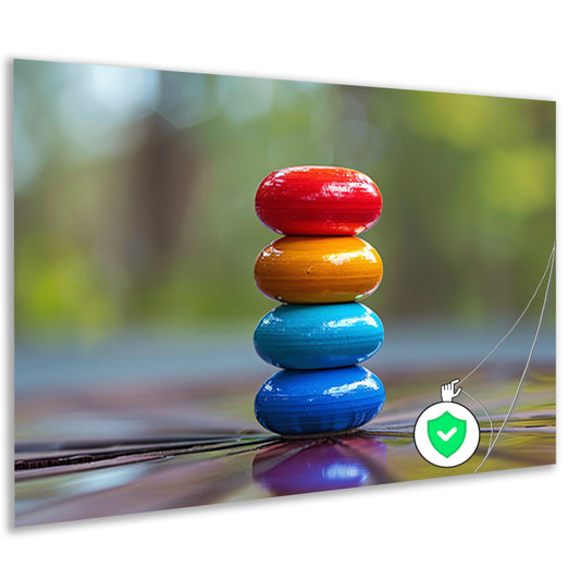 Minimalistisch Stenen Stapeling poster