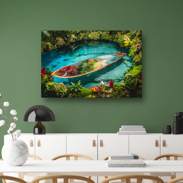 Minimalistische surfplank schildering canvas