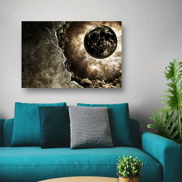 Planeet ontsnapt uit portaal canvas