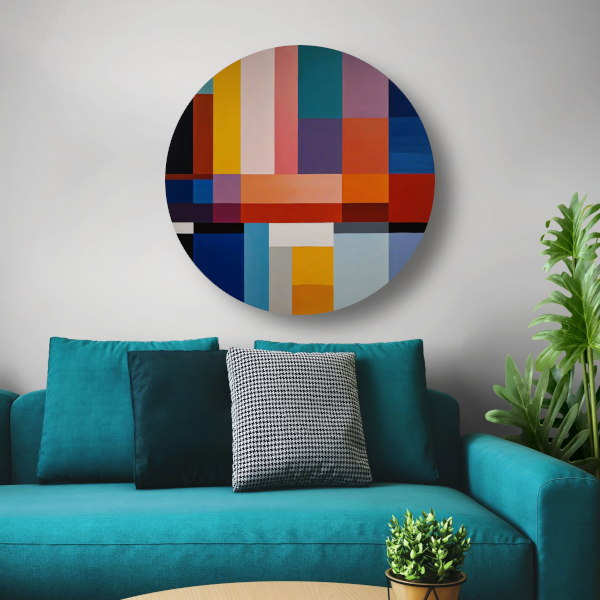 Abstracte Geometrie in Primaire Kleuren forex muurcirkel