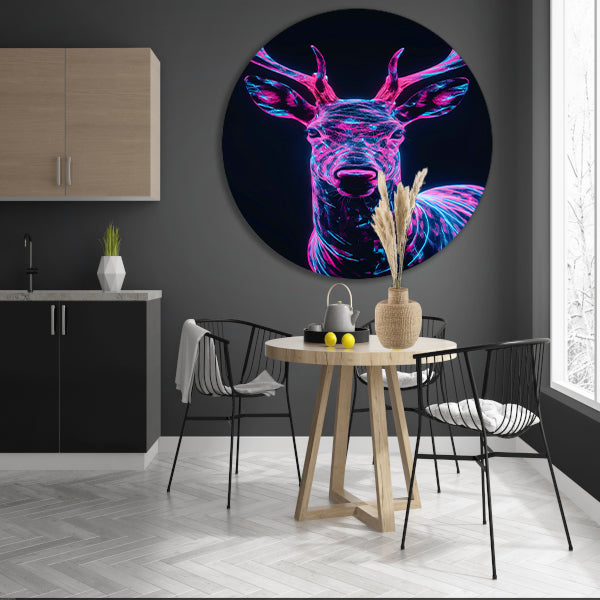Neon hert in futuristisch lichtontwerp forex muurcirkel