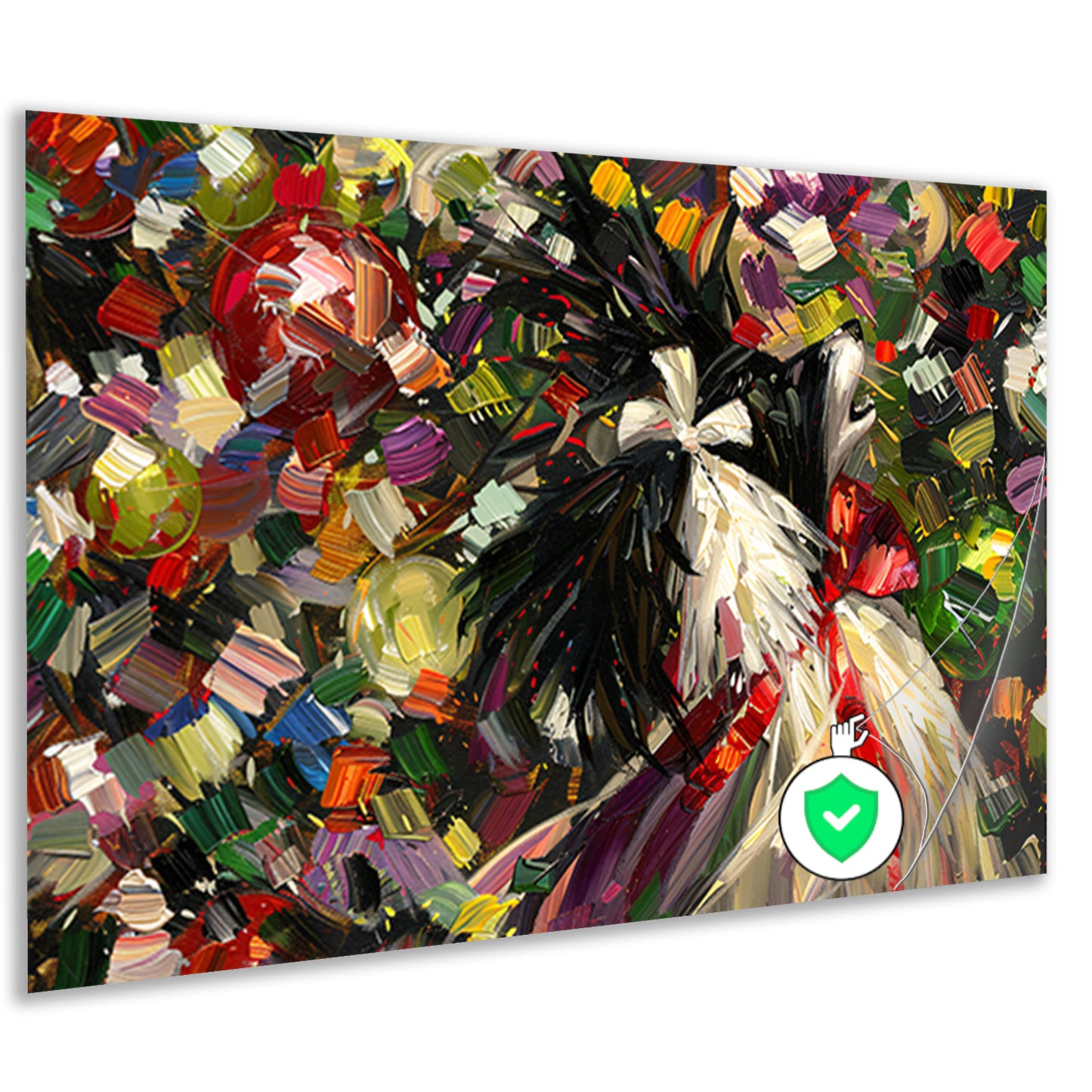 Abstracte kleurrijke hond in expressieve stijlposter