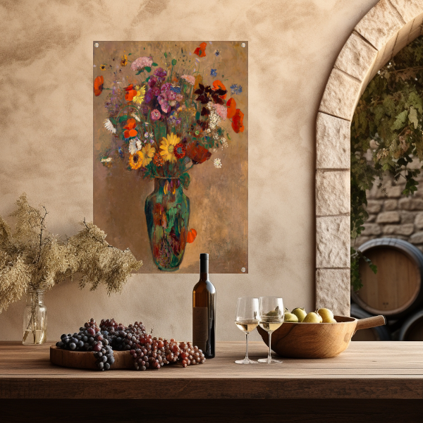 Groot boeket wilde bloemen - Odilon Redon tuinposter