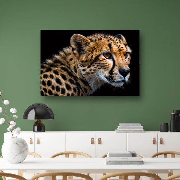 Indrukwekkende close-up van een cheetah poster