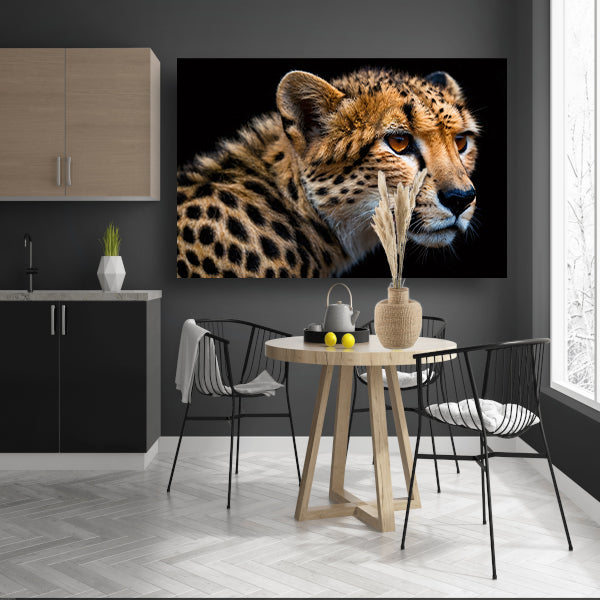 Indrukwekkende close-up van een cheetah poster