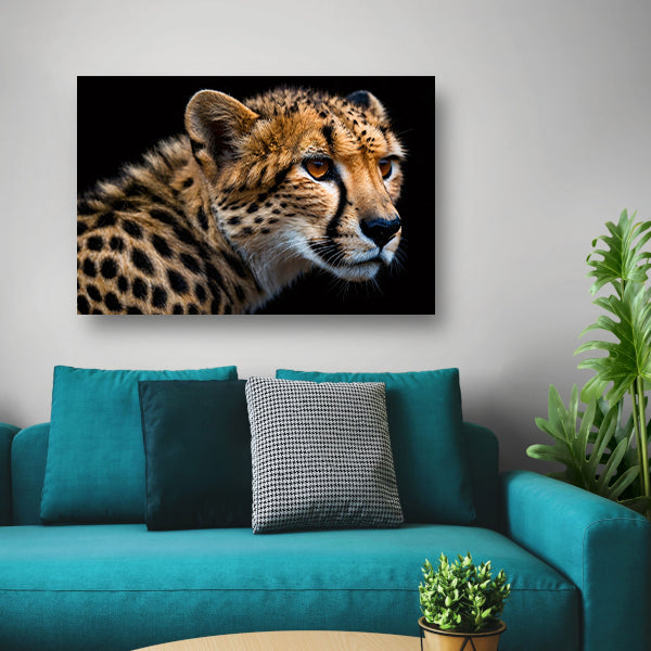 Indrukwekkende close-up van een cheetah poster