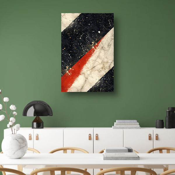 Abstract met verfspatten op marmer canvas