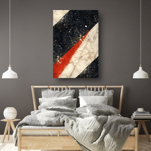 Abstract met verfspatten op marmer canvas