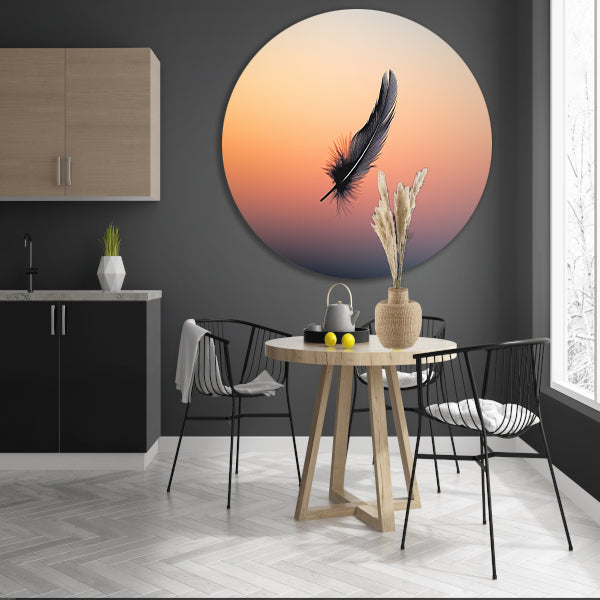 Minimalistische Veer tegen Zonsopgang forex muurcirkel