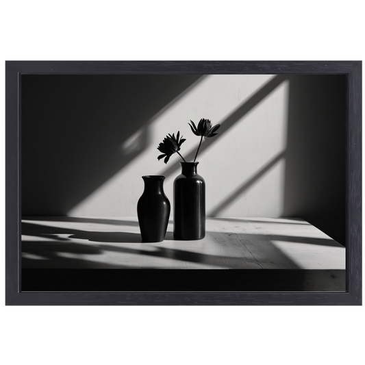 Stilleven met Vazen en Schaduwspel canvas met baklijst