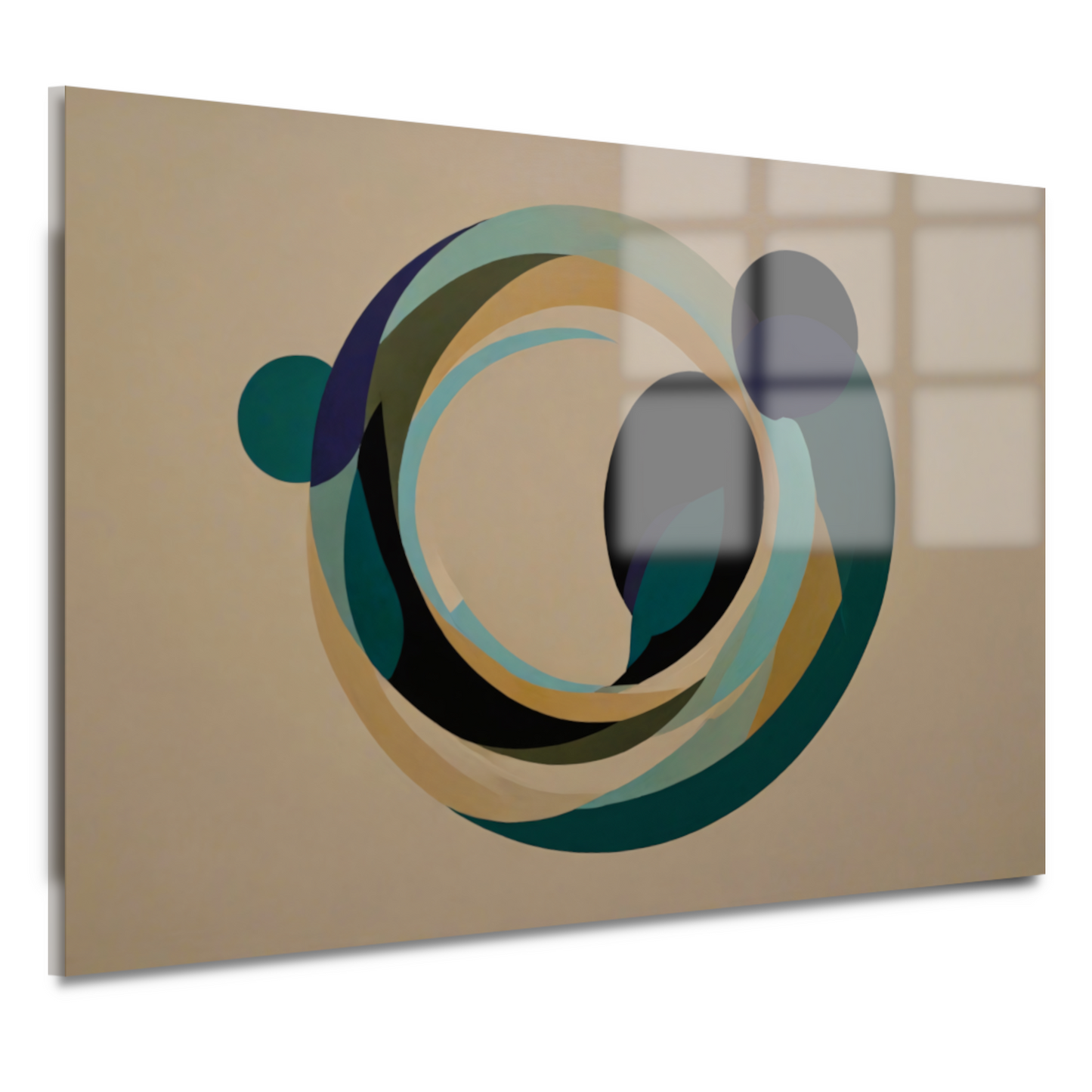 Abstracte Harmonie van Overlappende Cirkels en Kleur acrylglas