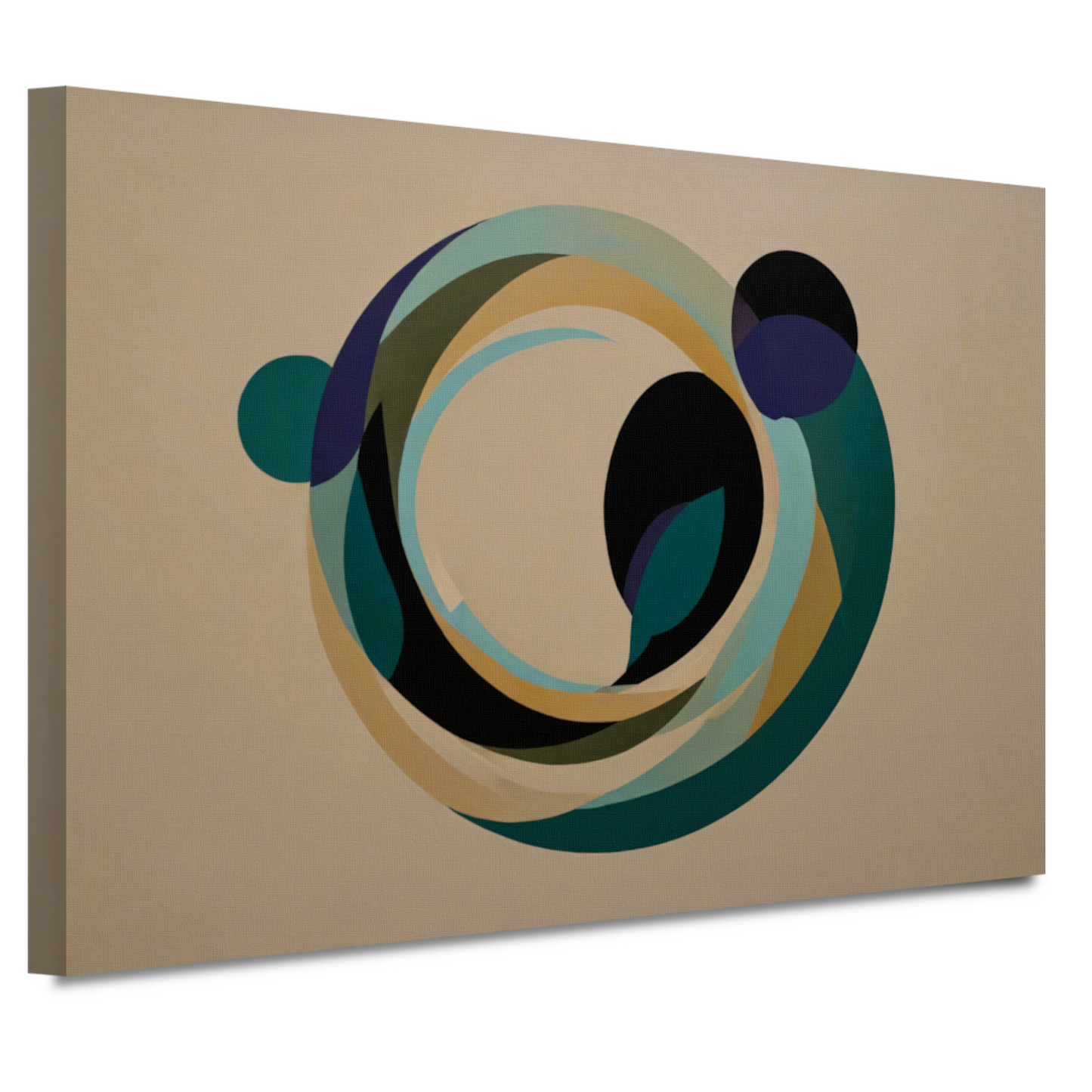 Abstracte Harmonie van Overlappende Cirkels en Kleur canvas