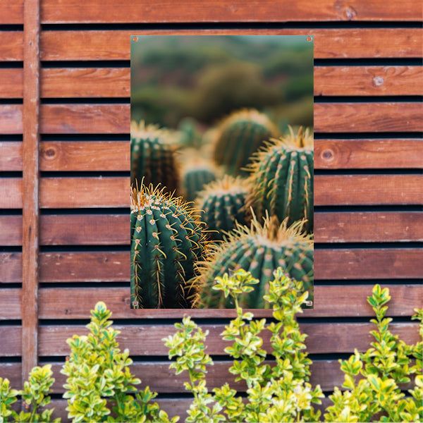 Close-up van Groene Cactussen tuinposter