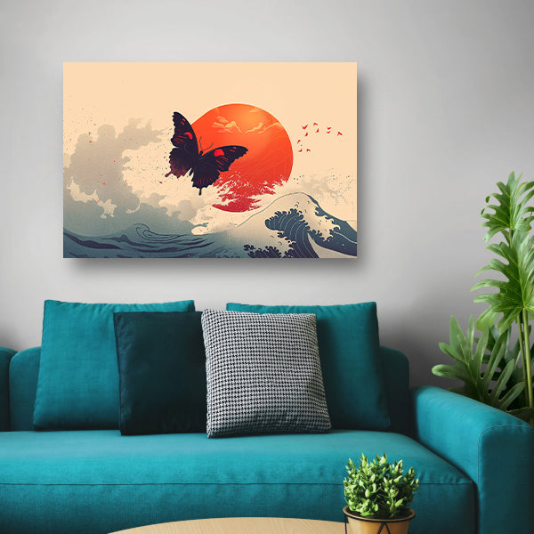 Abstracte lijnenpatroon poster