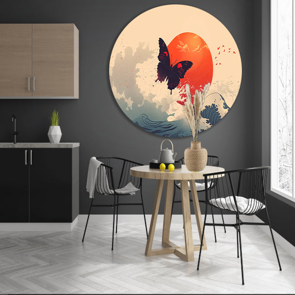 Abstracte lijnenpatroon forex muurcirkel