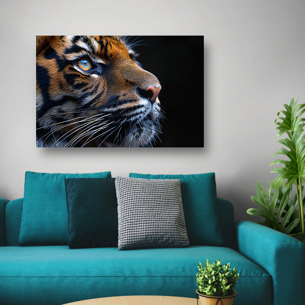 Het betoverende oog van de tijger canvas