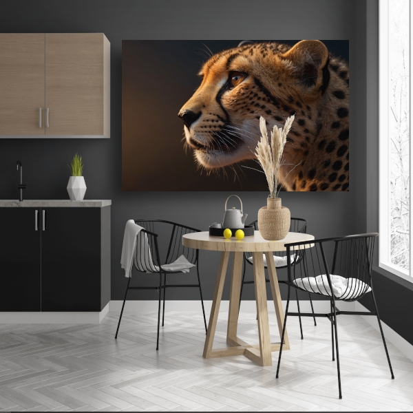 Intense blik van een majestueuze cheeta poster