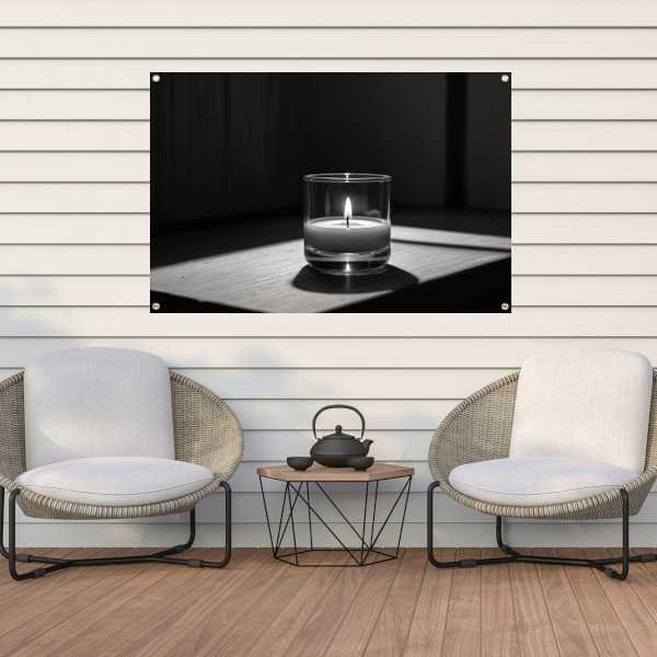 Zacht Licht in Monochroom Stilleven tuinposter