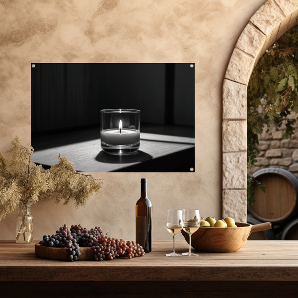 Zacht Licht in Monochroom Stilleven tuinposter
