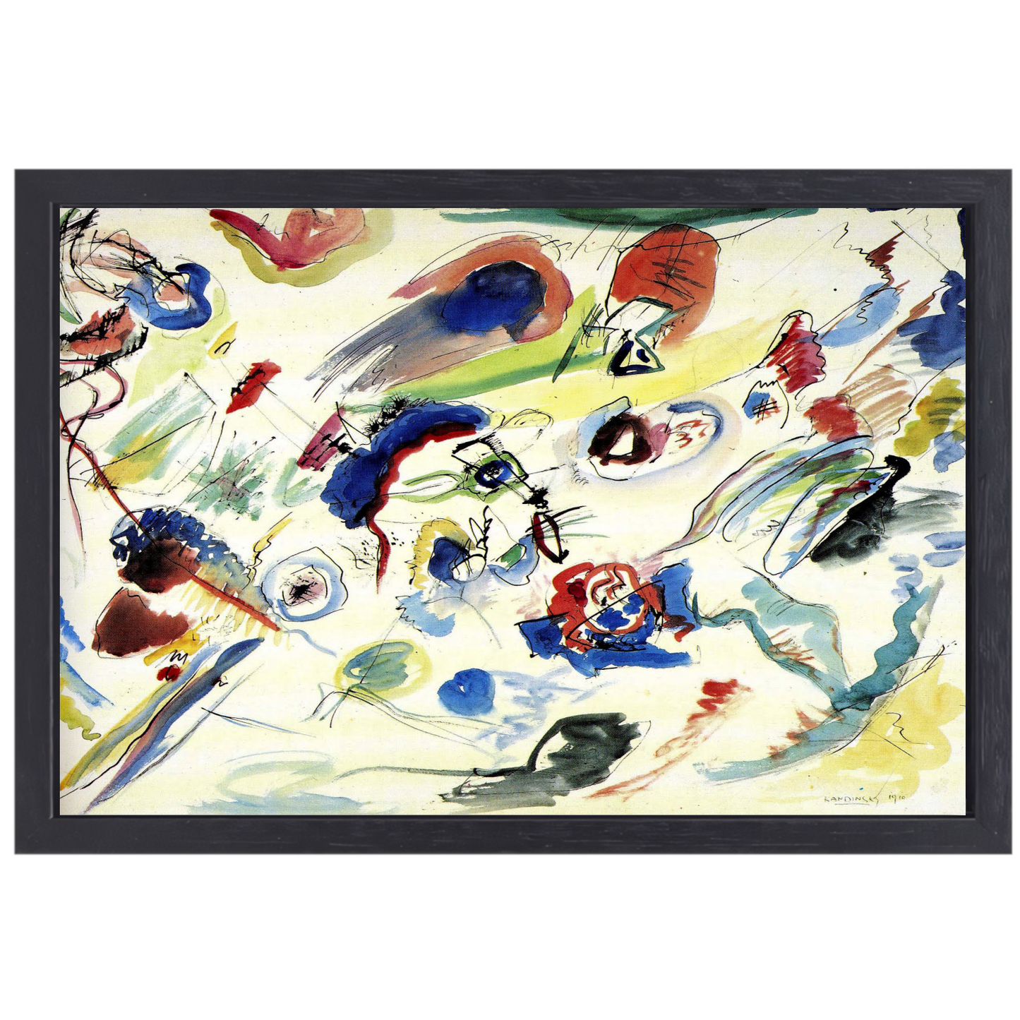 Composition VI - Wassily Kandinsky canvas met baklijst