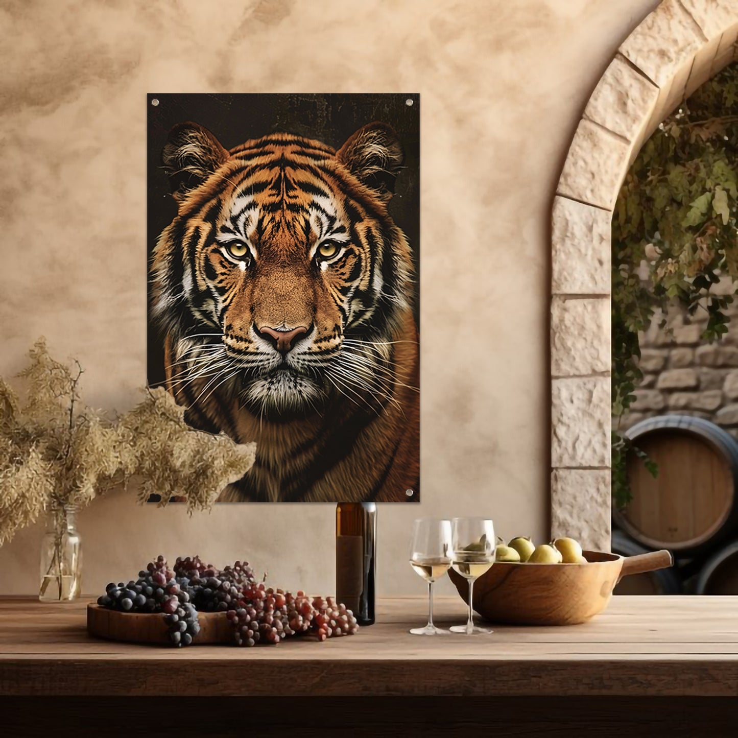 Portret van een Indrukwekkende Tijger tuinposter