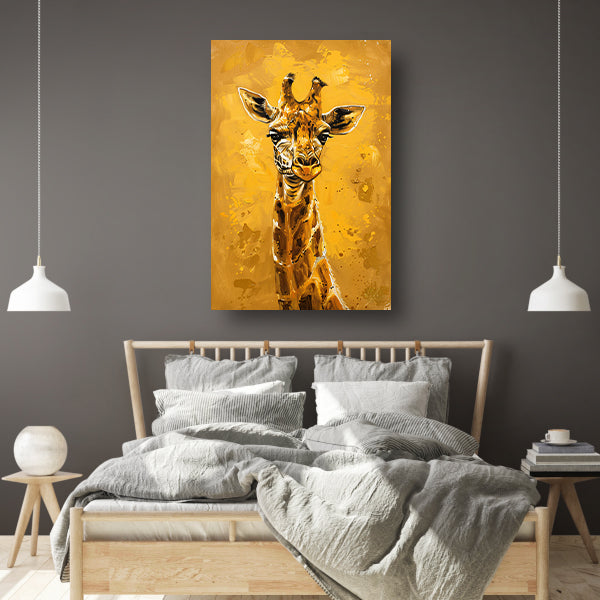 Minimalistisch Giraffe Schilderij voor Modern Interieur poster