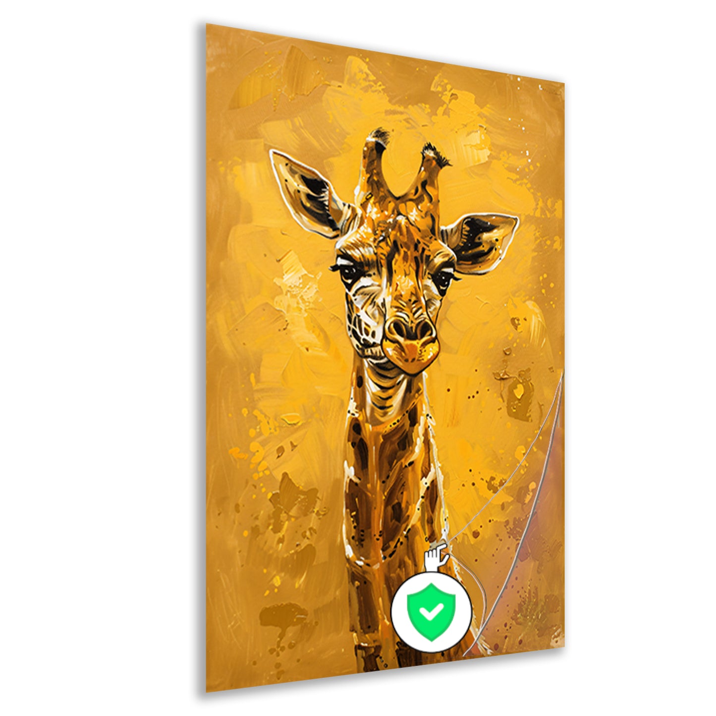 Minimalistisch Giraffe Schilderij voor Modern Interieur poster