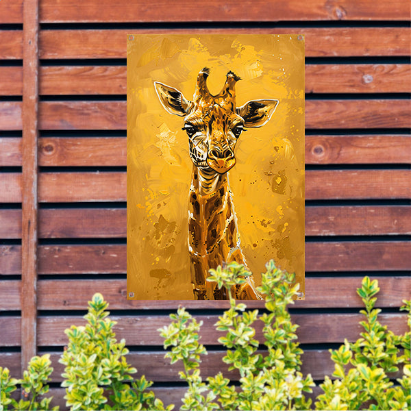 Minimalistisch Giraffe Schilderij voor Modern Interieur tuinposter