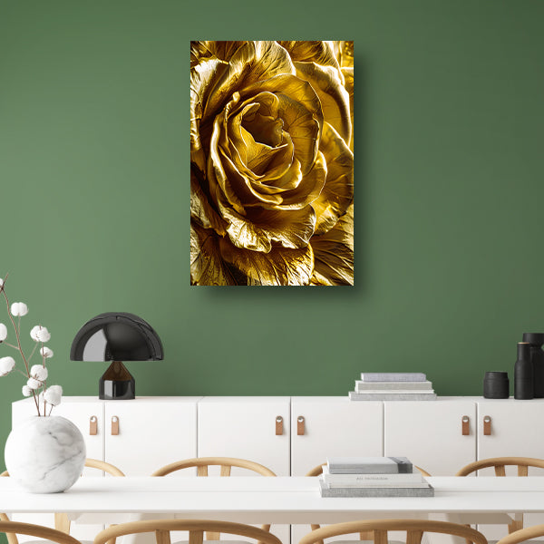 Gouden Gloed van Gedetailleerde Bloemblaadjes poster