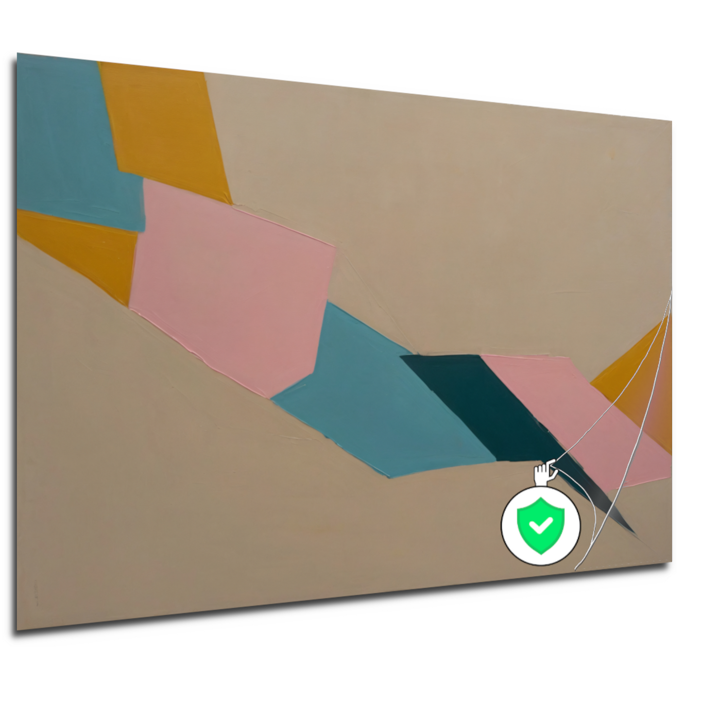 Samenspel van Vorm en Kleur in Minimalisme poster