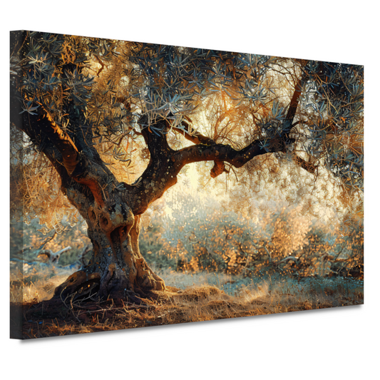 Olijfboom in Provençaalse ochtendzon canvas