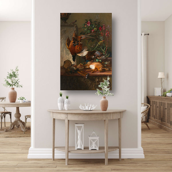 Stilleven met jachtbuit en Griekse stèle - Georgius Jacobus Johannes van Os Acrylglas