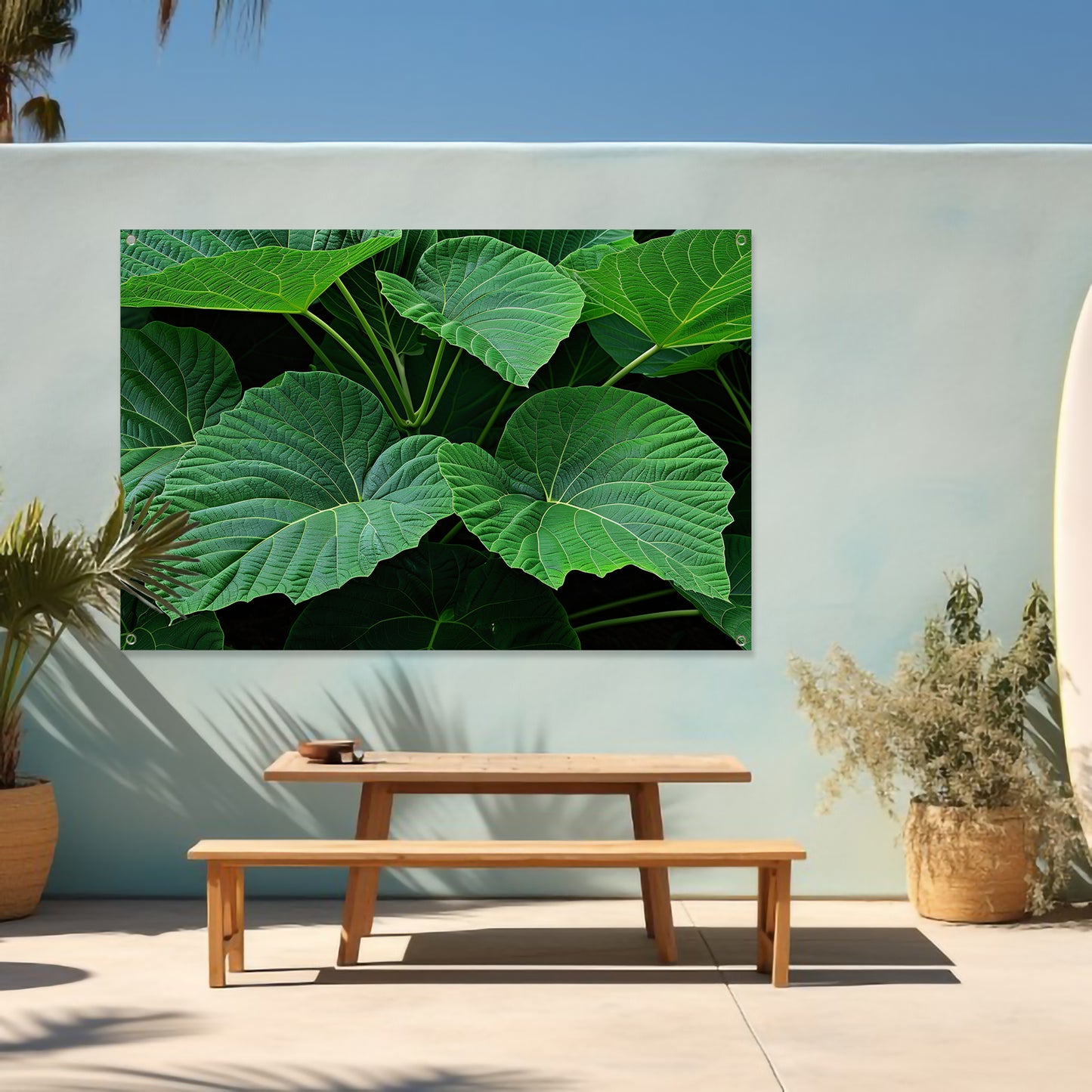 Gedetailleerde bladeren in rijke groene tinten tuinposter