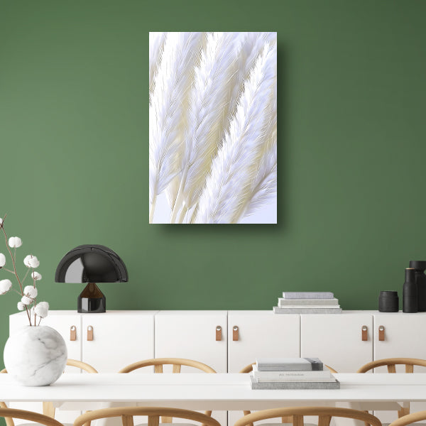 Digitale print van witte pluimen acrylglas