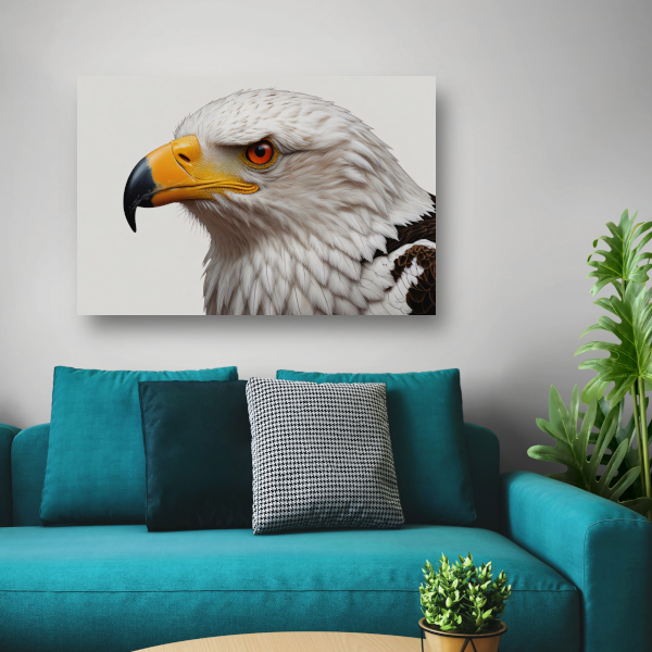 De Majestueuze Blik van een Adelaar canvas met baklijst
