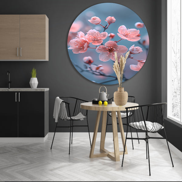 Zachtroze Bloesems op Slanke Takken forex muurcirkel