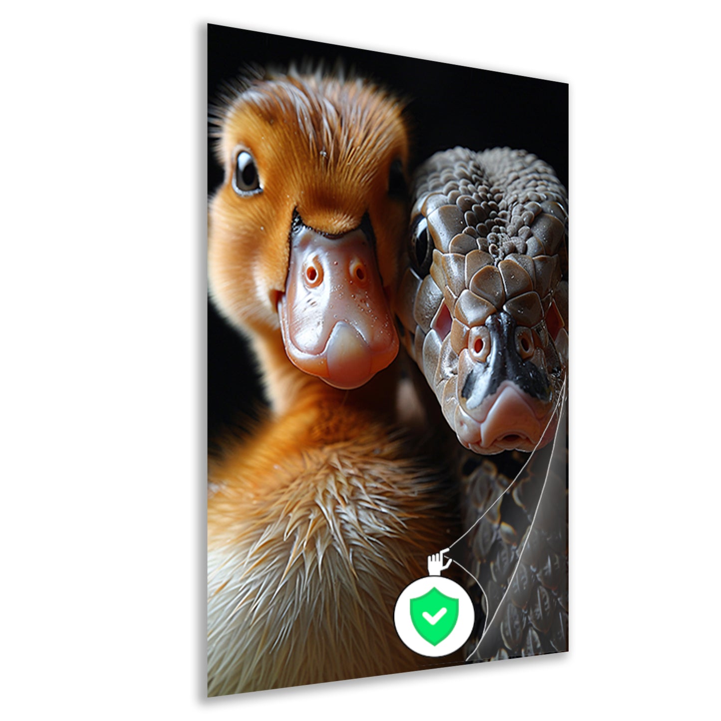 Eend en slang: Onverwachte vriendschap poster