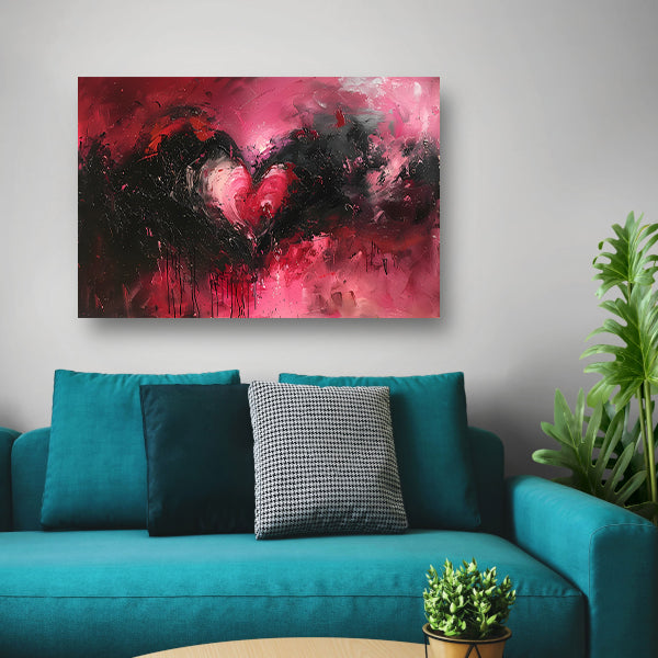 Minimalistisch Hart canvas