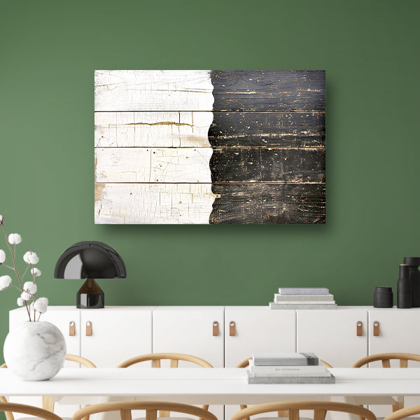 Gescheurd zwart-wit hout met textuur acrylglas