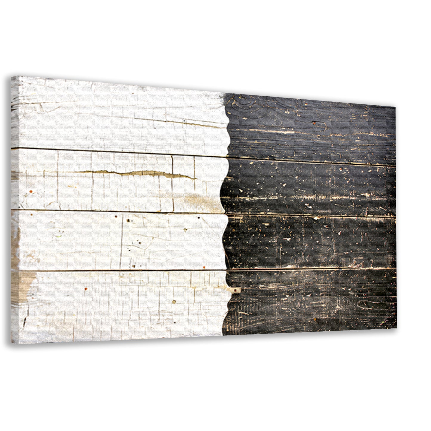 Gescheurd zwart-wit hout met textuurcanvas