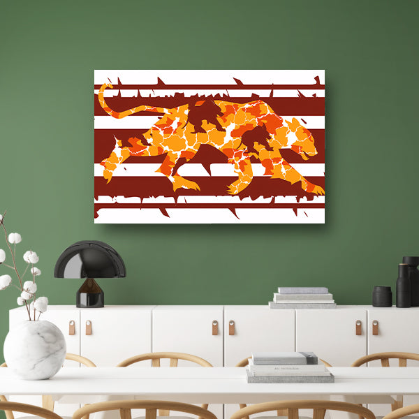 Kleurrijk abstract dierensilhouet ontwerp poster