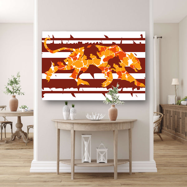 Kleurrijk abstract dierensilhouet ontwerp poster